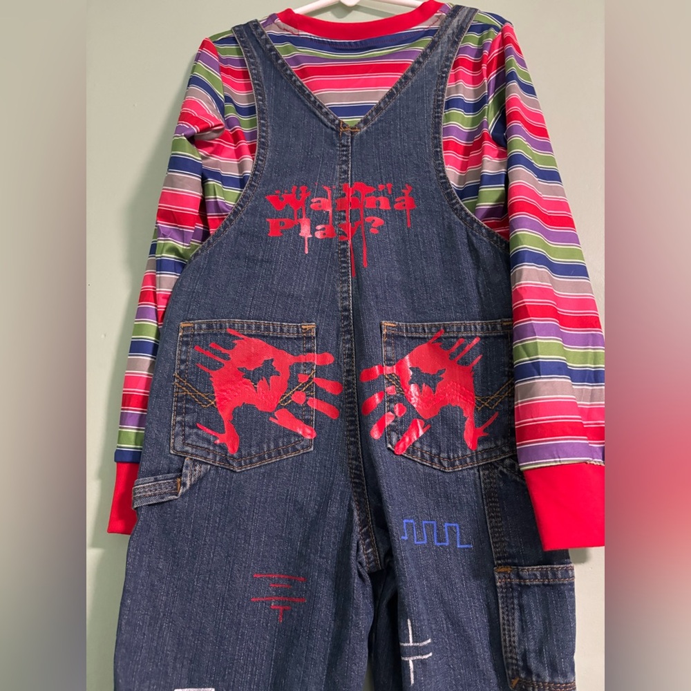 Custom Chucky Costume OOAK Size 2 Toddler Kids Halloween Costume Cosplay